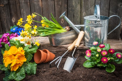 Seasonal garden maintenance in Charlton with leaf clearance